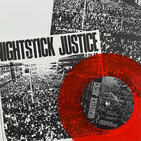 WAREHOUSE FIND: Nightstick Justice "Claustrophobic" 7" / 1st Press Red Vinyl (Ltd to 100)