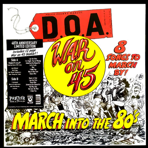 D.O.A. "War on 45 (40th Anniversary Reissue)" LP