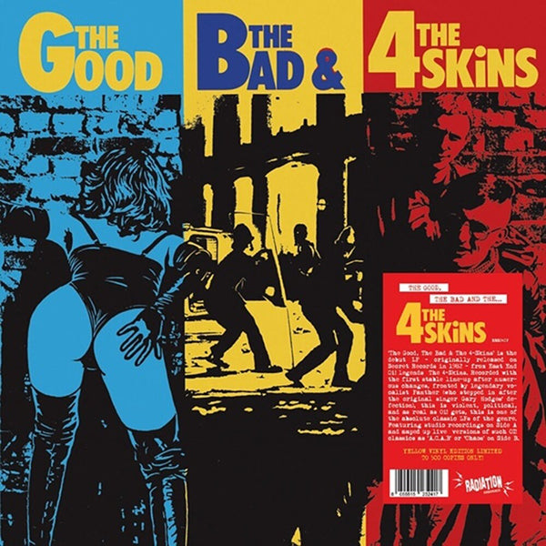 4 SKINS "The Good, The Bad, and the 4 Skins" LP (Yellow Vinyl)